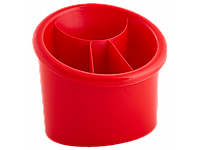 Подставка для столовых приборов овальная (красная) 101202541