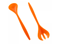 Ложка и вилка для салата (оранж. прозрачный) 101202296