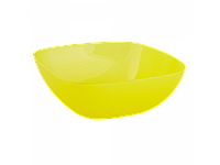 Тарелка глубокая 150*150*55мм (желтая прозрачный) 101202249