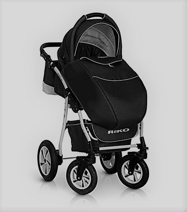 Коляска Riko Modus 2в1, белый-бирюзовый