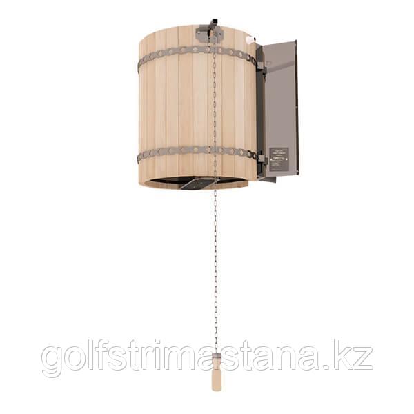 Обливное ведро для бани Ливень, 50 л, с деревянным обрамлением «Светлое дерево»