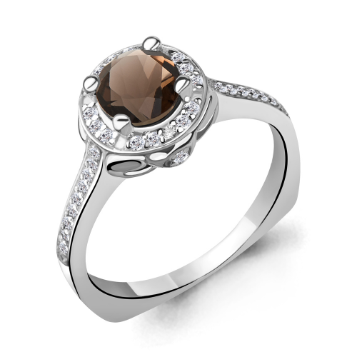 Серебряное кольцо Aquamarine 6398801А
