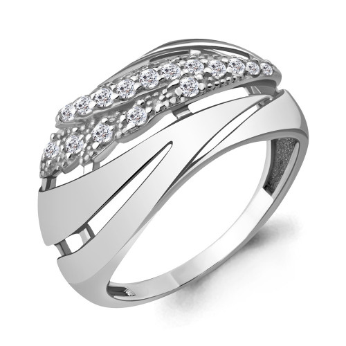 Серебряное кольцо с фианитом Aquamarine 64692А.5