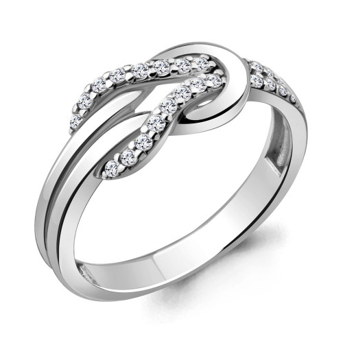 Серебряное кольцо с фианитом Aquamarine 68741А.5