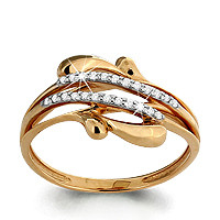 Кольцо из серебра с фианитом Aquamarine 62629А#