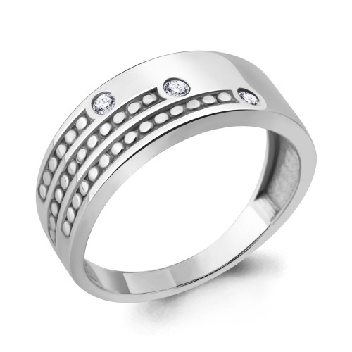 Серебряное кольцо с фианитом Aquamarine 68754А.5