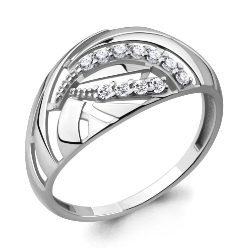 Кольцо из серебра с фианитом Aquamarine 64690А.5
