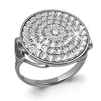 Серебряное кольцо с фианитом Aquamarine 61499А.5