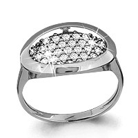 Серебряное кольцо с фианитом Aquamarine 62403А