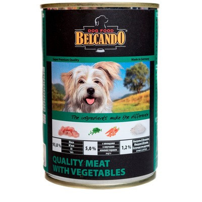 512 545 Belcando Best Quality meat with vegetable, Белькандо корм для собак телятина с овощами, уп.6*400гр - фото 1 - id-p74067181