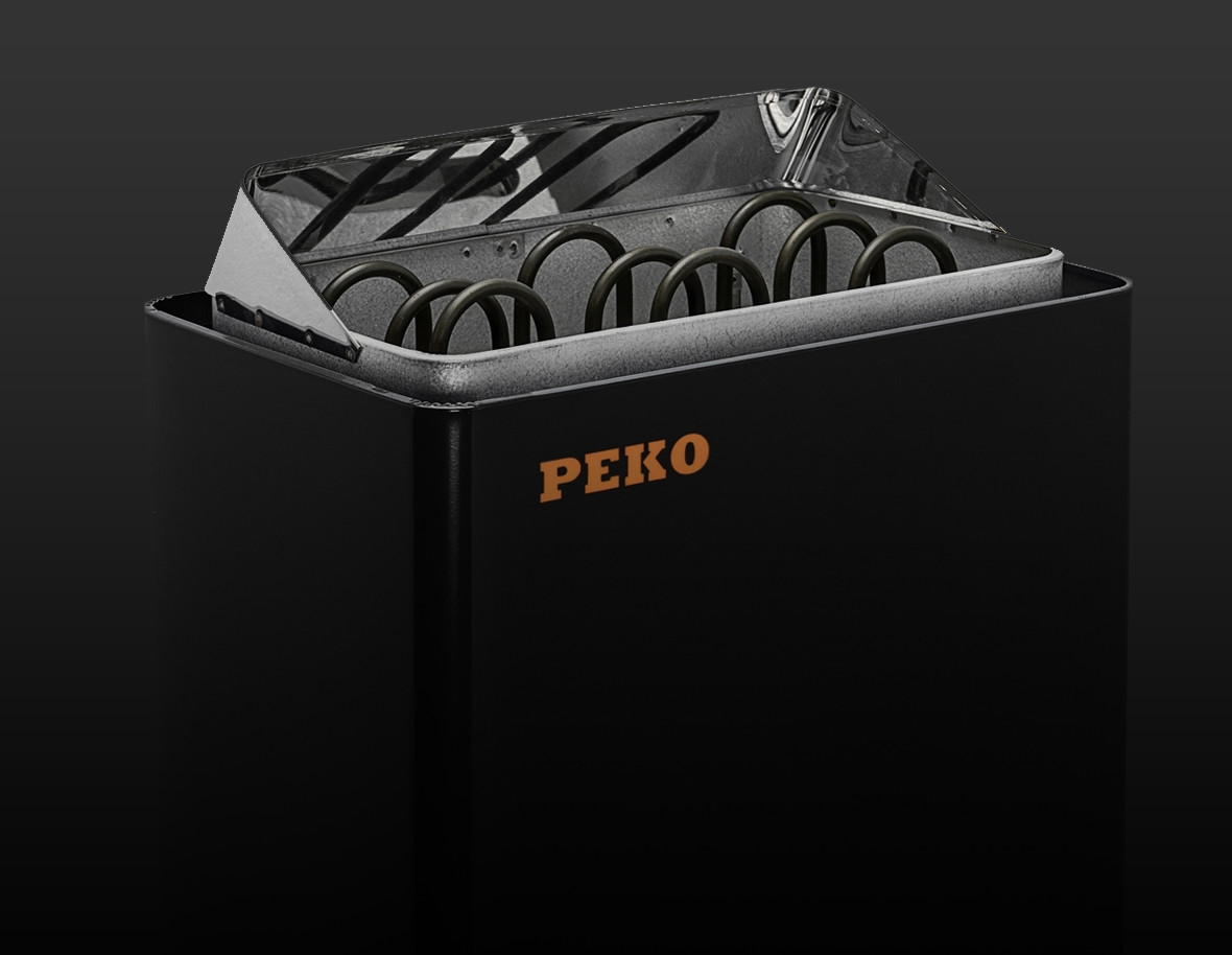Электрическая печь для сауны Peko EH-45 Black (со встроенным пультом, мощность = 4,5 кВт) - фото 3 - id-p73879328