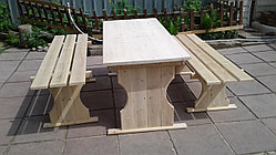 Комплект мебели из кедра (Стол и 2 лавки)