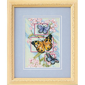 65022 Dimensions Набор для вышивания нитками  Бутоны и бабочки