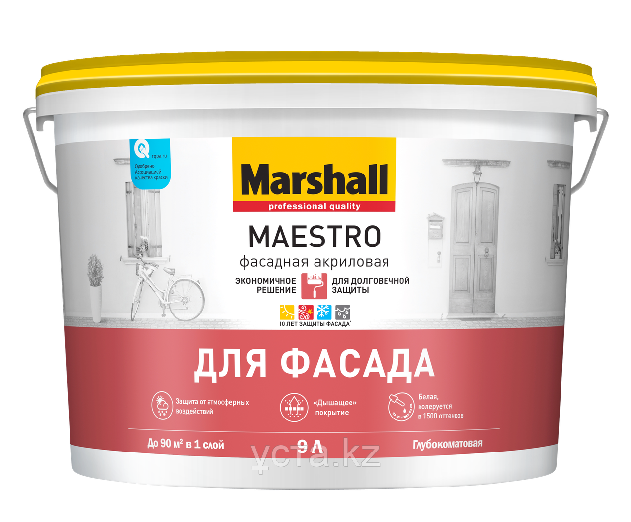 Глубокоматовая водно-дисперсионная (латексная) краска для наружных работ Marshall Maestro