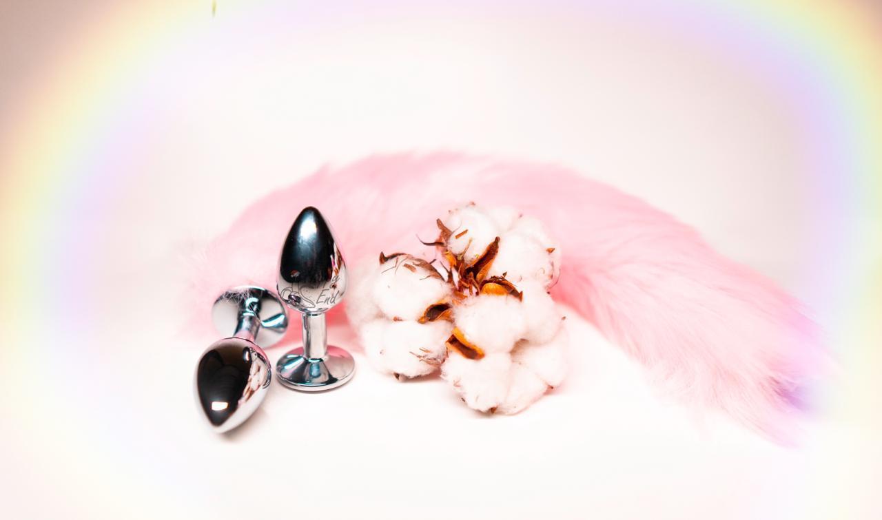 Анальная пробка с хвостиком «Pink Fox»