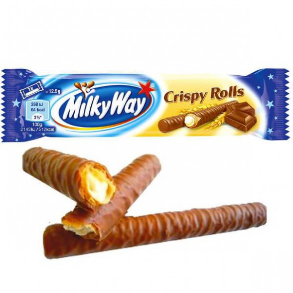 Шоколад MilkyWay Crispy Rolls 25гр (24шт-упак)