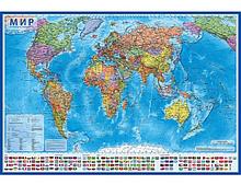 Настенная политическая карта мира 59×40 см