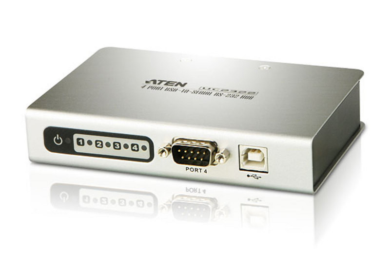 4-портовый концентратор с переходником USB-последовательный порт (RS232)