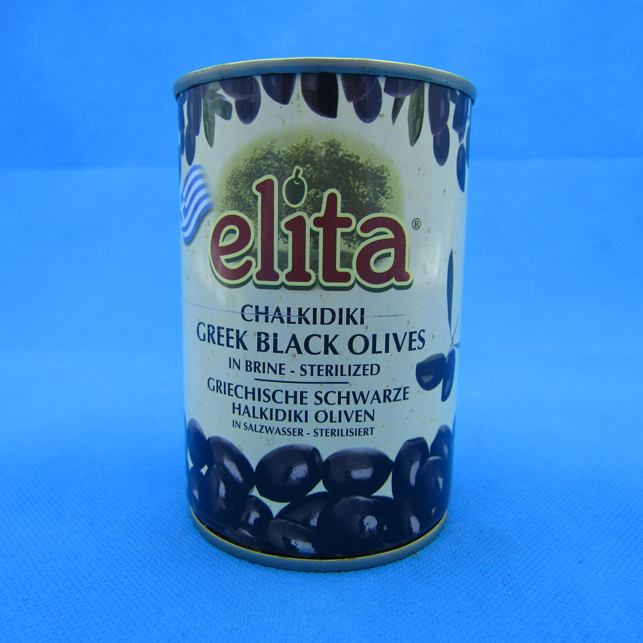 Elita Chalkidiki Greek black olives/(180-200г)/Черные греческие оливки(маслины в рассоле)