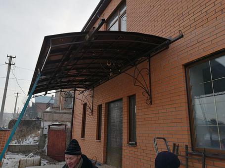 Козырек с металлической кровлей, фото 2