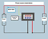 Вольт/Амперметр комб.прибор DC100V/10A, питание DC4-30V, шунт встроенный ДШВ 48х29х22мм, фото 3