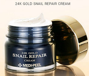 Омоложивающий премиум-крем с золотом и муцином улитки, Medi-peel 24K Gold Snail Cream, фото 2