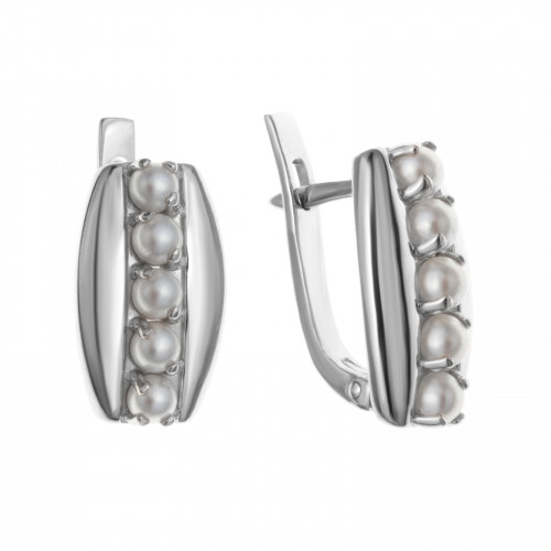 Серьги из серебра с жемчугом Teosa 2000-0371-PL