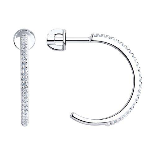 Серьги из серебра с фианитами SOKOLOV 94024131