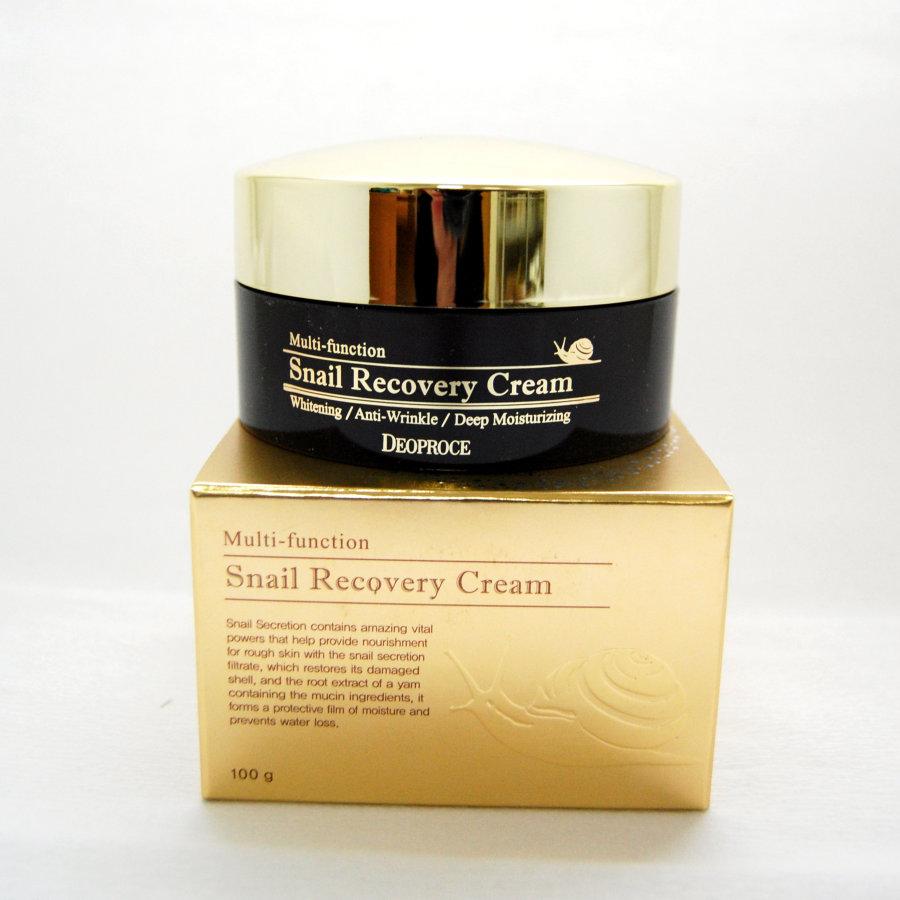 Крем для лица с муцином улитки Deoproce Snail Recovery Cream 100g.