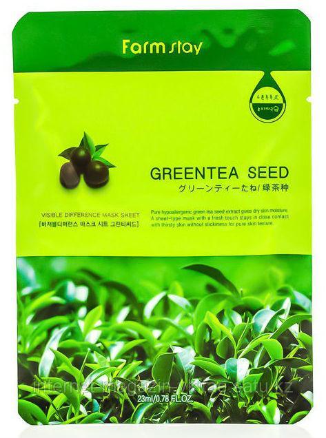 Тканевая маска с экстрактом зеленого чая FarmStay Visible Difference Mask Sheet Green Tea Seed