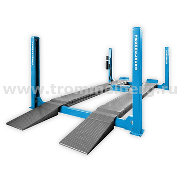 Подъемник четырёхстоечный с гладкими платформами