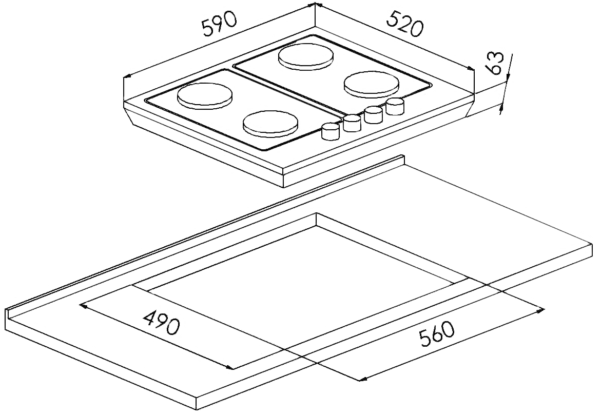 Поверхность de luxe 5840. Габариты варочной панели на 4 конфорки встраиваемая. Размеры варочной панели для кухни. Варочная панель размеры для встраивания в столешницу какие. Габариты индукционной варочной панели 4.