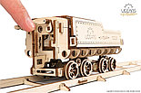 Конструктор 3D-пазл Ugears Локомотив с тендером V-Экспресс 538 деталей, фото 4