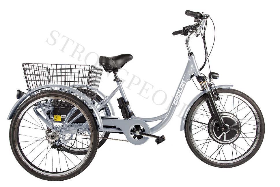 Трицикл Crolan 500W (Серебро) - фото 1 - id-p74111637