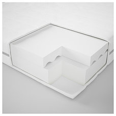 Матрас 90х200 МАЛФОРС пенополиуретановый жесткий белый ИКЕА, IKEA, фото 2