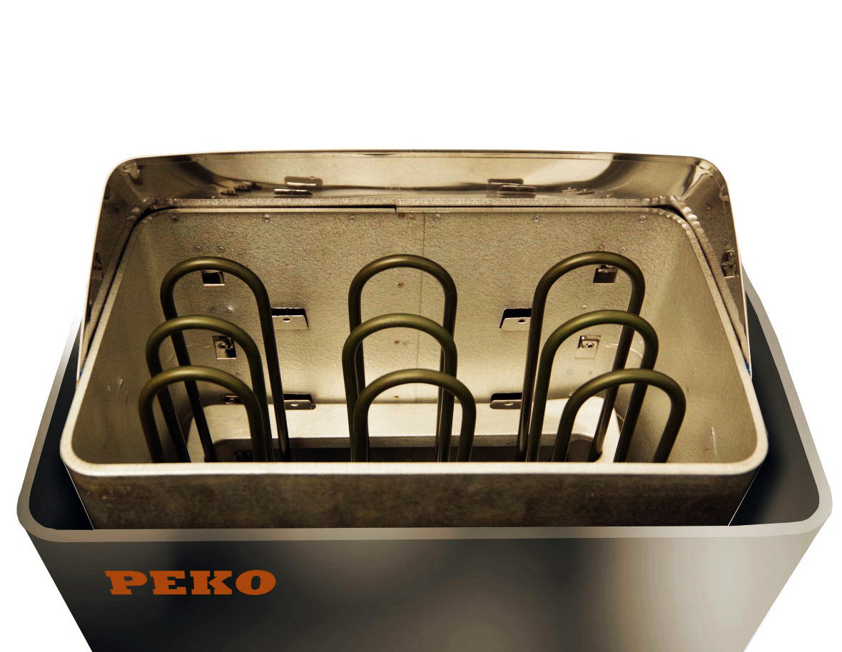 Электрическая печь для сауны Peko EH-90 Black (со встроенным пультом, мощность = 9,0 кВт) - фото 5 - id-p74177360