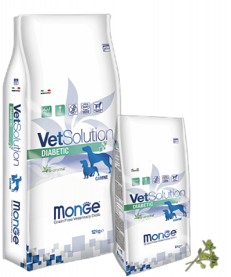 8128 Monge Grain Free Vetsolution Diabetic Canine, Монже сухой корм для собак при диабете, уп. 12кг.