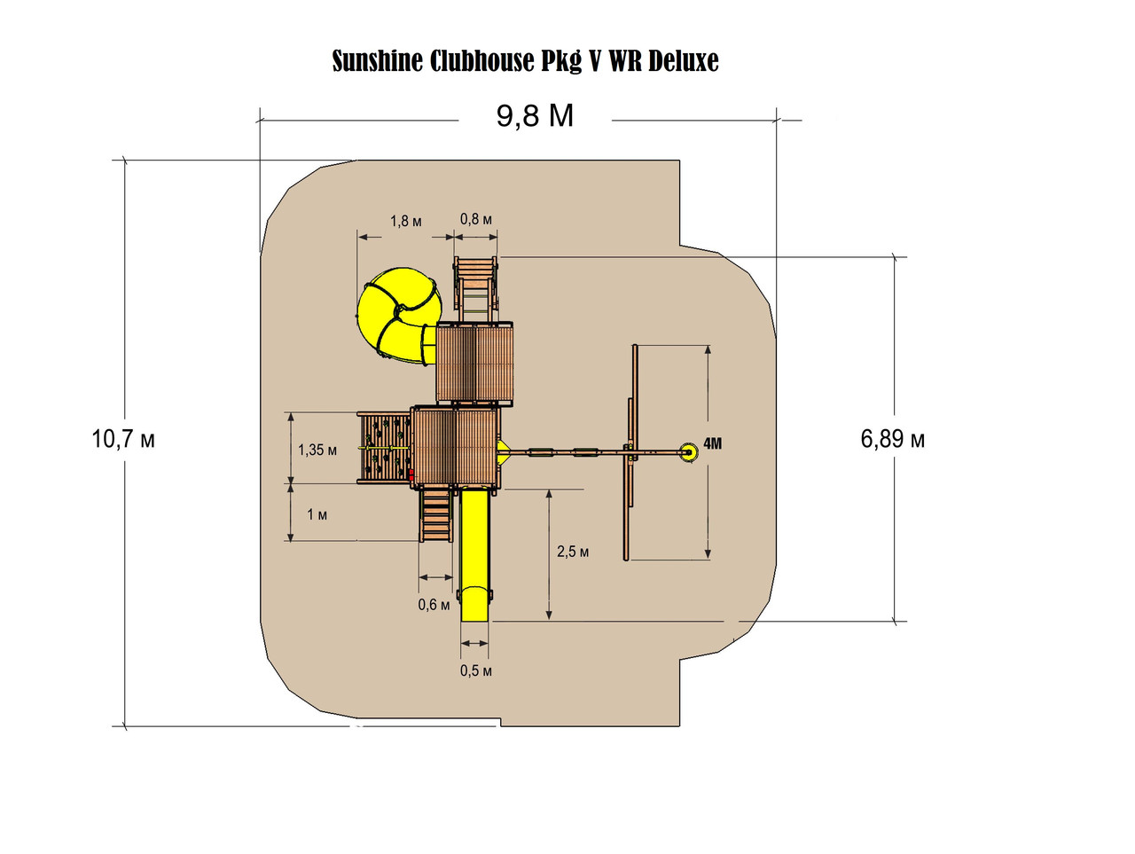 Саншайн Клубхаус Спиральная Горка Делюкс ДК (Sunshine Clubhouse Pkg V ...