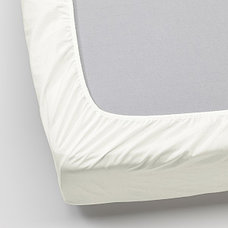 Простыня натяжная УЛЛЬВИДЕ белый, 90x200 см ИКЕА, IKEA, фото 2