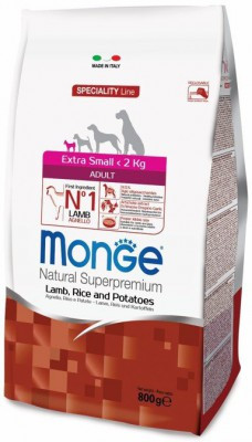 1471 Monge SpecialityLine ExtraSmall Adult Lamb,Rice&Potatoes, Сухой корм для мини пород, ягненок,рис,уп.800гр