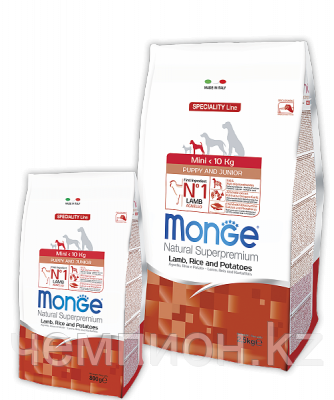1518 Monge Speciality Line Puppy&Junior Mini Lamb, Сухой корм для щенков мелких пород с бараниной, уп.800гр