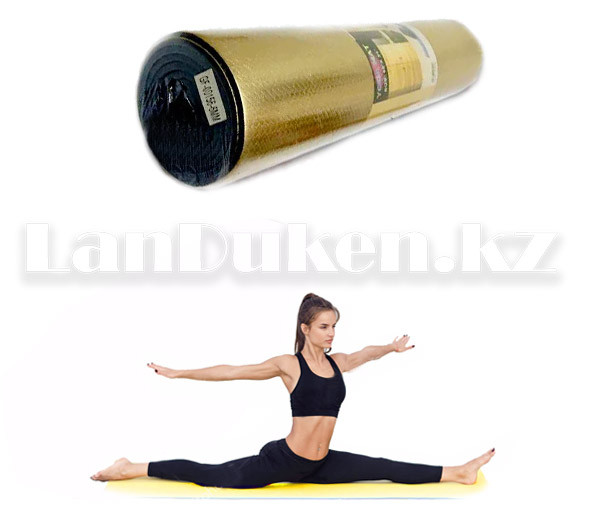 Коврик для йоги и фитнеса йогамат 6 мм (68" х 24") золотого цвета GF-00156-6мм - фото 1 - id-p74216544