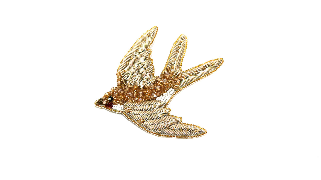 Брошь Brosh Jewellery ручной работы (золотой)
