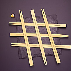 Палочки бамбуковые Светлые Сдвоенные в белой упаковке с логотипом