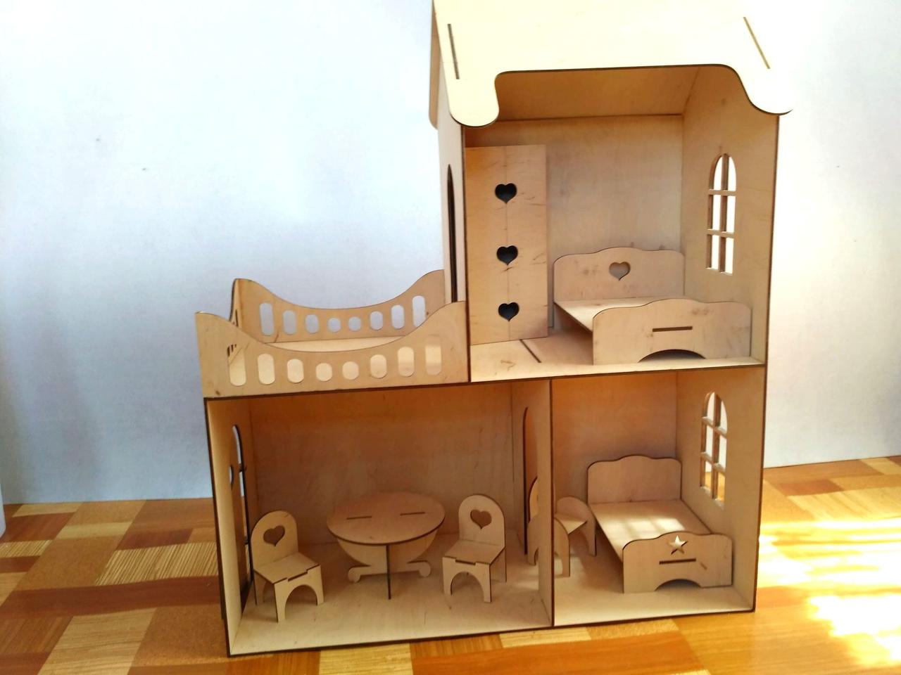 Кукольный ЭКО домик, без мебели (70х26х60см) - фото 2 - id-p74228761