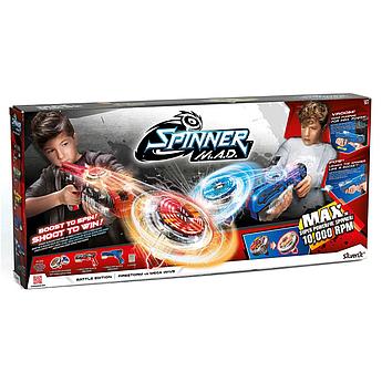 Боевые волчки - Боевой набор из 2 бластеров Spinner Mad, синий и красный