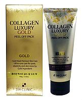 Маска-пленка на основе экстракта золота 3W Clinic Collagen Luxury Gold Peel Off Pack