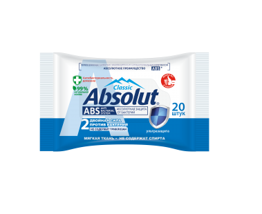 Антибактериальные влажные салфетки Absolut ABS - фото 1 - id-p74265884