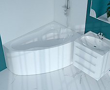 Акриловая ванна Marka One Lil (Лил) 140x90  см. (Правая) (Полный комплект) Ассиметричная. Угловая, фото 3