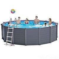 Каркасный бассейн Intex 26384 - 1, 478 х 124 см (лестница, тент, подстилка)